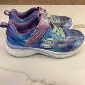 Sketchers Velcro Sneakers Purple /Green 9Toddler